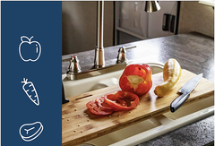 Planche en bambou pour évier de VR