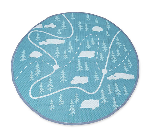 Tapis extérieur de 6' de diamètre réversible