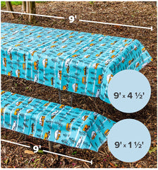 Nappe avec housses de banc