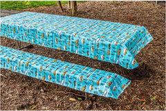 Nappe avec housses de banc