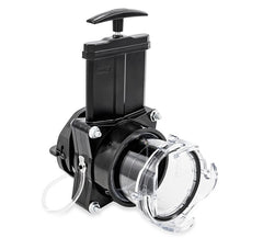 Evacuation valve - integrated clear adapter