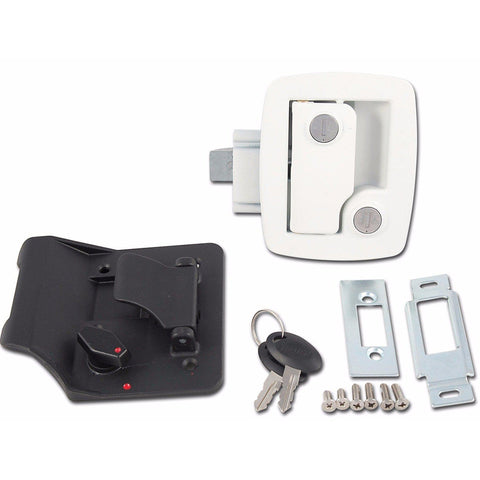 Poignée d'entrée vérouillable blanche-CampingMart (5901605306536)