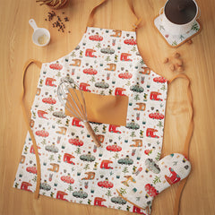 "Bohemian summer" cotton apron
