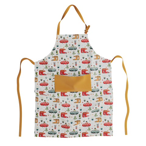 "Bohemian summer" cotton apron