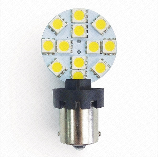 2-in-1 LED bulb, with T10 & BA15S connectors / 12 LEDs
